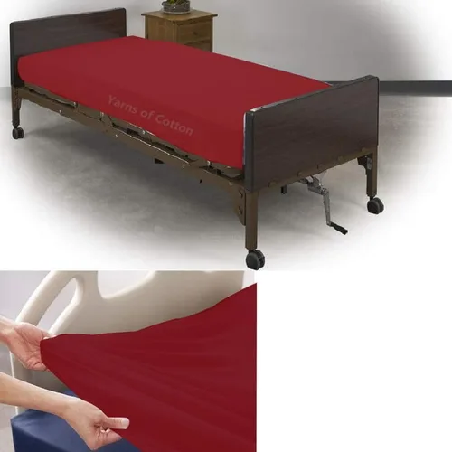 Miniatura 3 de Juego de sábanas de 3 piezas de algodón puro de alta calidad, sábanas bajeras planas para cama de hospital, 100% algodón egipcio de 400 hilos