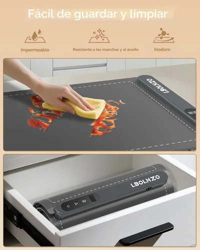 Miniatura 9 de Tapete de calentamiento para alimentos, extra grande, 36 x 16 pulgadas, 580 W, con almohadilla resistente al calor, platos para bufé, 6
