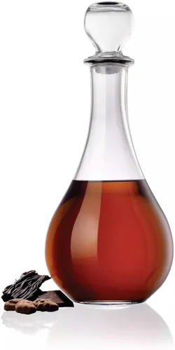 Miniatura 14 de Bormioli Rocco Capitol - Decantador de vidrio, tapón geométrico hermético, decantador de whisky de 23.75 onzas para vino, bourbon, brandy, licor