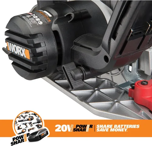 Miniatura 8 de Worx WX530L 20V Power Share ExacTrack 6.5" Sierra circular inalámbrica