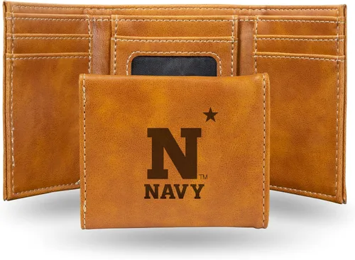 Miniatura 112 de NCAA Rico Industries - Billetera triple grabada con láser, con grabado láser, accesorio para hombre