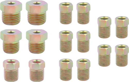 Miniatura 8 de Kit de línea de freno de cobre chapado en zinc de 25 pies de 3/16 - Incluye 16 conexiones de abocinado invertido - Kit de reparación universal