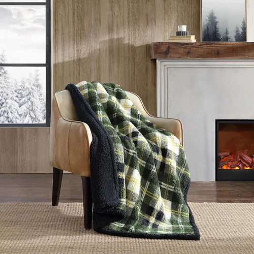 Miniatura 34 de Eddie Bauer - Manta, Forro Polar Cepillado y Ropa de Cama Sherpa Suave, Manta para Sofá y Cama (Gris Tono Alce, 50" x 60")
