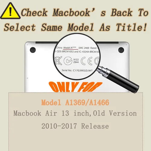 Miniatura 2 de Funda para laptop para MacBook Air de 11 pulgadas 2015 2014 2013 2012 2011 2010 A1465 A1370, diseño de plástico, duradero, protector de computadora