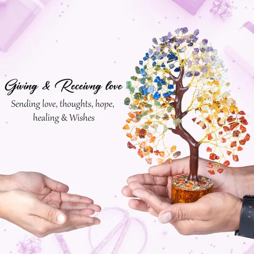 Miniatura 6 de BEZAVO Árbol de la vida de los siete chakras, hecho a mano, piedra preciosa de cristal curativo para energía positiva, equilibrio espiritual