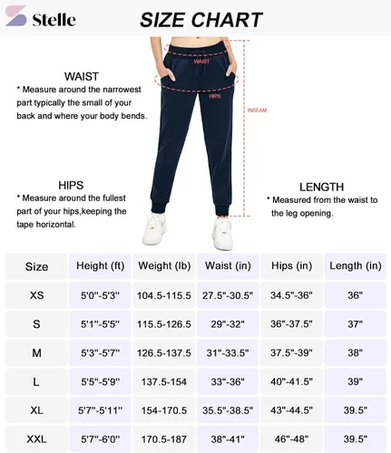 Miniatura 4 de Stelle Pantalones deportivos ligeros de cintura alta para mujer pantalones deportivos de entrenamiento con bolsillos 28 pulgadas