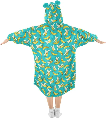 Miniatura 2 de Mantas portátiles para niños, sudadera con capucha tipo manta de gran tamaño, suave y cálida, regalos para niños, niñas y adolescentes de 3 a 14