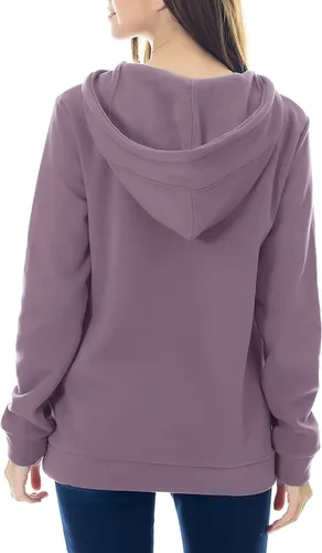 Miniatura 4 de Smallshow sudadera con capucha para mujer, con forro polar, bolsillo tipo canguro, de maternidad, para amamantar