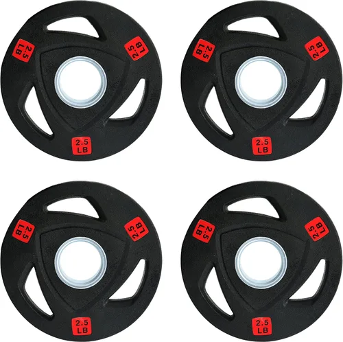 Fitvids - Disco de pesas de hierro fundido olímpico de 2 pulgadas para entrenamiento de fuerza y levantamiento de pesas, estilo con revestimiento de