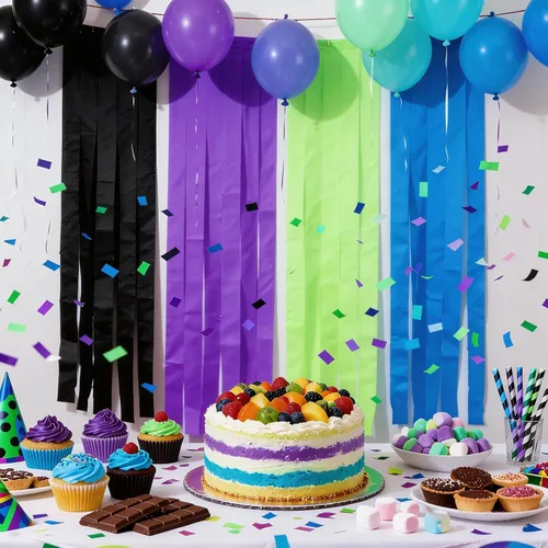 Miniatura 5 de Kit de serpentinas de papel crepé, 8 rollos de 656 pies, negro, morado, azul, verde, a granel para decoración de videojuegos, fiestas, cabina