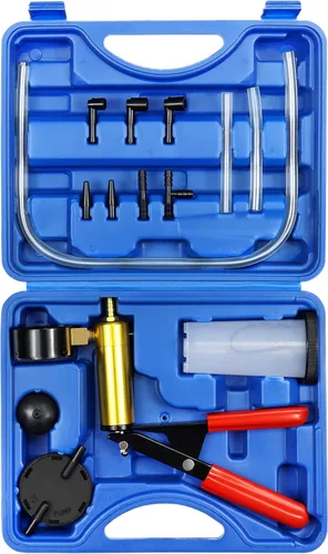 JoyFans Kit de purgador de freno de mano 2 en 1, líquido de embrague de freno de un solo hombre, sistema de purga de líquido de dirección asistida,