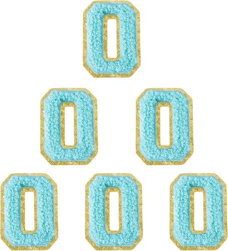 Miniatura 200 de 6 piezas de parches de letras de chenilla autoadhesivas, parches de letras preppy de 2 pulgadas para bolsos, ropa y sombreros, grandes pegatinas