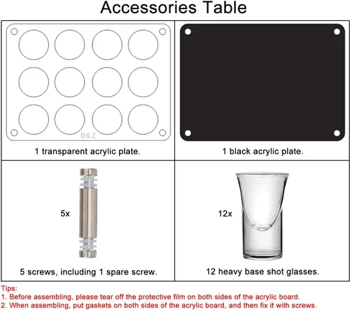 Miniatura 6 de D&Z Vasos de chupito de 1 onza con soporte, juego de 12 vasos de chupito de base pesada, fácil de transportar sin derrames, recipientes para beber