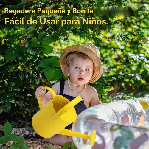 Miniatura 8 de Regadera de metal 1.5L/51oz, arte de hierro para plantas al aire libre, amarillo