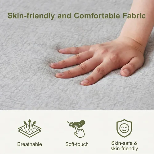 Miniatura 4 de Colchón Tamaño Twin, Colchón de Espuma Viscoelástica con Gel de 6 Pulgadas para Noches de Sueño Fresco y Alivio de Presión, Colchón de Firmeza Media