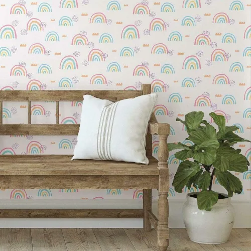 Miniatura 9 de RoomMates RMK11730RL Taupe Rainbow's End Peel and Stick Wallpaper