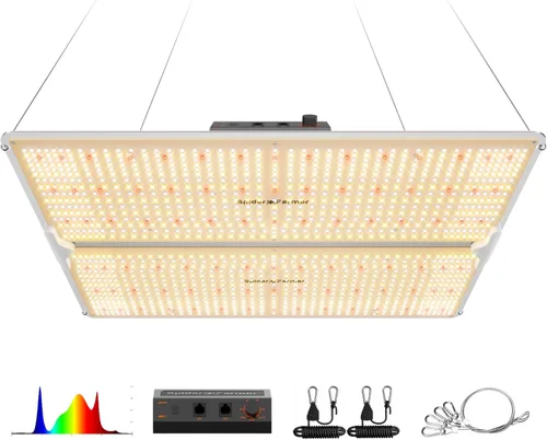 Spider Farmer SF4000, Samsung LM301H EVO - Luz de cultivo LED, luces de plantas de espectro completo, regulables de 450 W, de alta eficiencia y