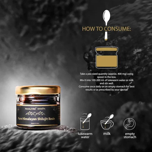 Miniatura 3 de Resina pura de Shilajit del Himalaya de grado A 85% de ácido fúlvico + 85 minerales traza 400 mg/porción probada en laboratorio Energía