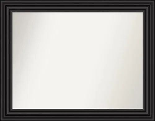 Miniatura 604 de Amanti Art Espejo personalizado, espejo de baño negro puente, espejo de pared o espejo de tocador de baño sobre el fregadero (26 x 26 pulgadas)