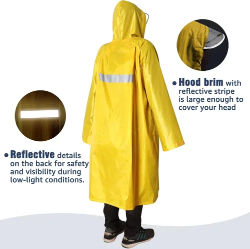 Miniatura 2 de Anyoo Poncho de lluvia con capucha, impermeable, ligero, para hombres, mujeres y adultos, con bolsillo para senderismo, camping, actividades al aire