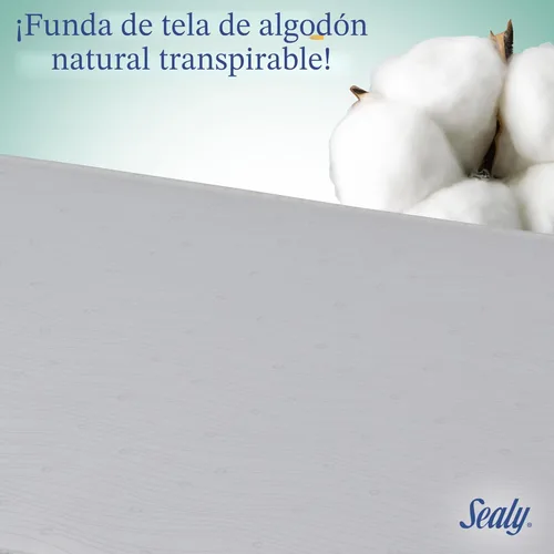 Miniatura 10 de Colchón de cuna Sealy Baby Flex Cool de 2 etapas transpirable con ajuste para cama de niño, funda de algodón transpirable y resistente al agua, 204