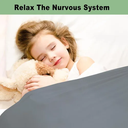 Miniatura 2 de Ntomtuex Sábana de cama sensorial para compresión y presión reducida, manta con peso para mantener un sueño agradable y cómodo con poliéster ligero