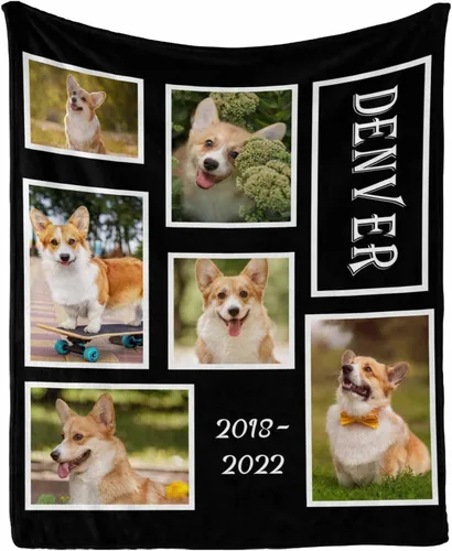 Miniatura 8 de Manta personalizada con foto de perro, mantas con imagen personalizada para amantes de los perros, manta personalizada para regalos con mis propias