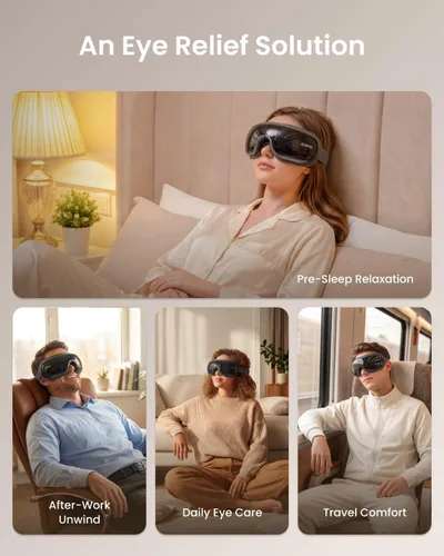 Miniatura 8 de RENPHO - Masajeador de ojos con control de voz de calor y enfriamiento, regalos de cumpleaños para mujeres y hombres, HSA elegible para FSA, máscara