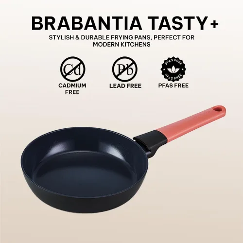 Miniatura 6 de Brabantia Tasty+ - Sartén antiadherente de 8 pulgadas – Sartén de cerámica sin PFAS/PFOA/PTFE con mango que se mantiene fresco, fácil de limpiar