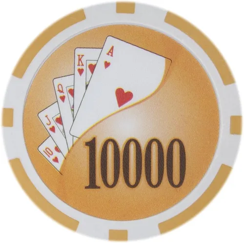 Brybelly Yin Yang Poker Chip - Compuesto de arcilla pesada de 0.49 oz, paquete de 50 $10000 naranja