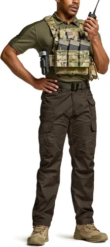 Miniatura 3 de CQR Pantalones tácticos para hombre, resistentes al agua, pantalones cargo Ripstop, ligeros EDC trabajo, senderismo, ropa para exteriores