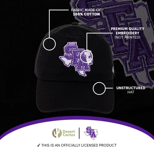 Miniatura 4 de Desert Cactus Stephen F. Austin State University - Gorra de béisbol de leñadores SFA con ala bordada, correa de tela ajustable, para adultos
