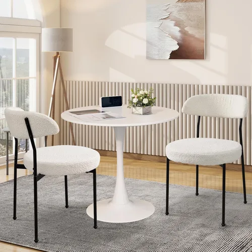 Miniatura 56 de Juego de 6 Sillas de Comedor Tapizadas de Terciopelo, Sillas Laterales de Cocina de Estilo Moderno con Ribete de Tachuelas y Patas de Madera, Anillo