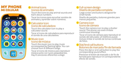 Miniatura 7 de JOYIN Teléfono de juguete para bebé, control remoto y teléfono inteligente con música, divertidos juguetes musicales de aprendizaje para bebés