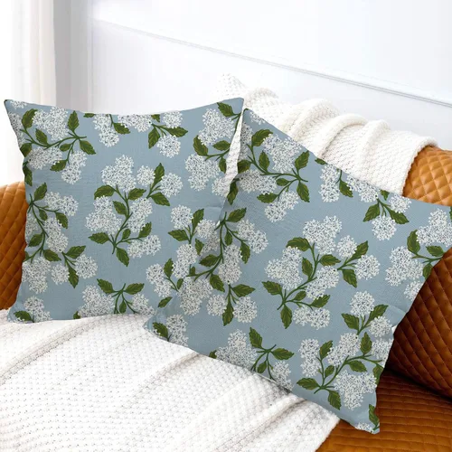 Miniatura 3 de AWJTNCQ Juego de 2 fundas de almohada florales de primavera de 18 x 18 pulgadas, fundas de almohada cuadradas decorativas de lino floral de verano