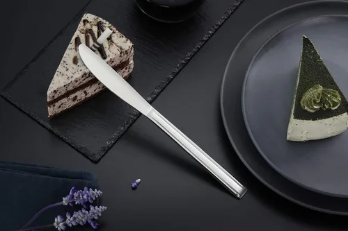Miniatura 6 de New Star Foodservice Dominion Pattern - Cuchillo de cena de acero inoxidable 18/0, 8.2 pulgadas, juego de 12, grado comercial