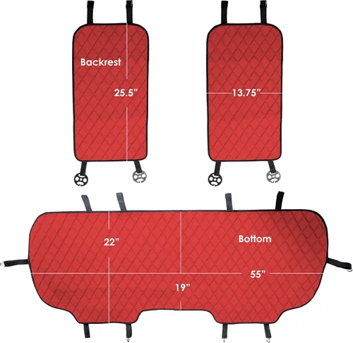 Miniatura 7 de FH Group Cojín de Funda para Asiento de Automóvil - Automóviles Camiones SUV, Cojines de Asiento de Automóvil Neosupreme, Funda de Asiento de Rojo