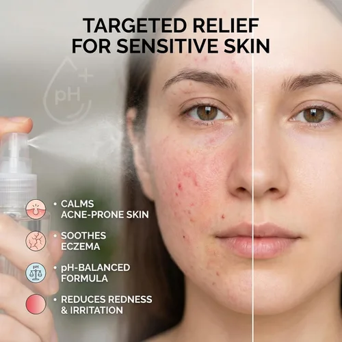 Miniatura 3 de Recambio en aerosol de ácido hipocloroso HOCl Limpiador facial y piel Niebla facial, alivio del acné y eccema, cuidado posterior del tatuaje