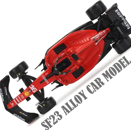 Miniatura 4 de HTLNUZD 2023 1/43 SF23 #16 Coche de carreras de aleación para Scuderia Ferrari 1:43 SF23 Leclerc Signature Die Cast Adultos Modelo Coche Exhibición