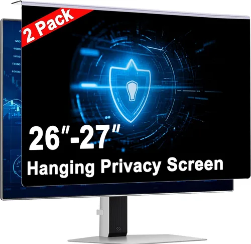 Miniatura 8 de Pantalla de privacidad colgante de 22 pulgadas para monitor, se adapta a pantallas 16:9 sin marco de 21 a 22 pulgadas, antiespía ±28°, luz azul