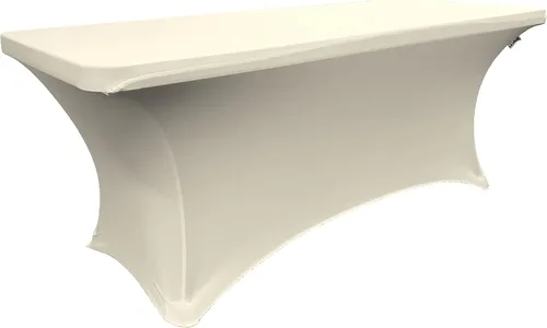 Miniatura 6 de Balsa Circle Mantel rectangular de elastano elástico de 6 pies, color beige, para decoración de bodas, fiestas, comedor