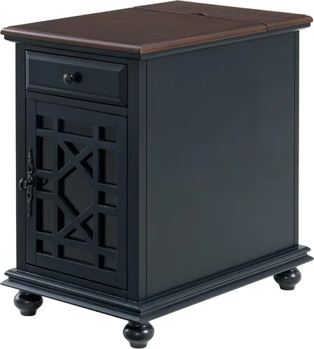 Miniatura 12 de Martin Svensson Home Elegante mesa auxiliar para silla con potencia, 24 pulgadas de ancho x 16 pulgadas de profundidad x 25 pulgadas de alto, negro