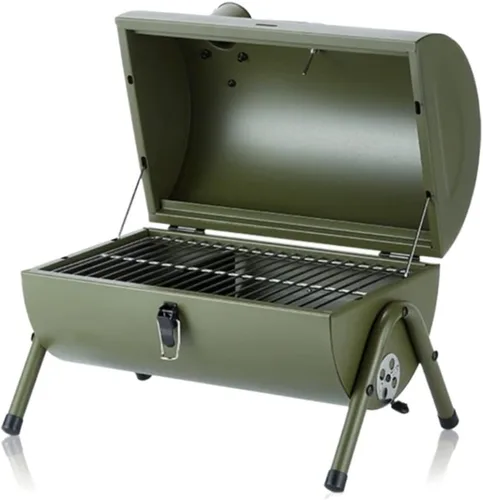 Parrilla de carbón portátil al aire libre barbacoa patio camping picnic barbacoa estufa para 3-5 personas parrilla de carbón portátil (verde)