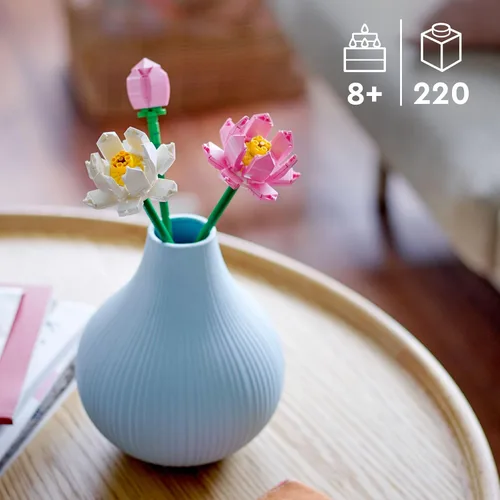 Miniatura 3 de LEGO Flor de loto – Juguete de construcción para niños, niñas y niños, a partir de 8 años – Flores de loto artificiales para decoración y exhibición