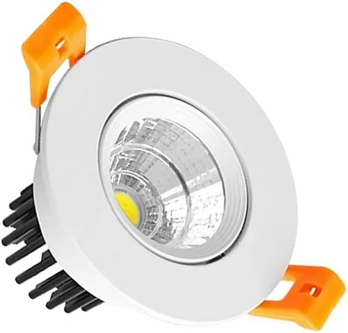 inShareplus Downlight LED de 2 pulgadas, iluminación empotrable de 3 W, regulable, luz blanca cálida de 3000 K, CRI80, luces de techo con