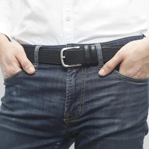 Miniatura 5 de Tienda Essentials Cinturón trenzado elástico para hombre