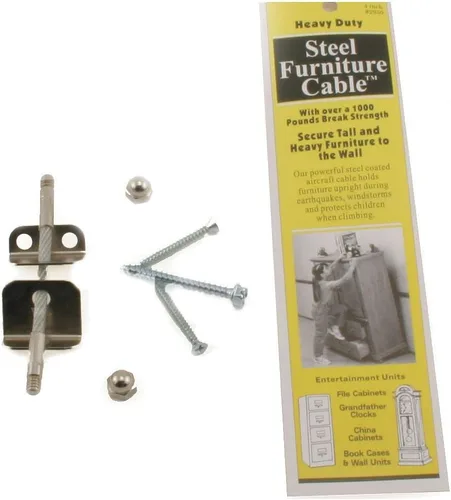 Miniatura 6 de Quakehold! 2830 Cable de acero de 7 pulgadas para colgar muebles