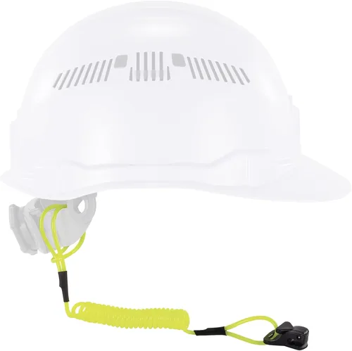 Miniatura 8 de Ergodyne Cordón en espiral con extremo de abrazadera, diseño sin enganches, se fija fácilmente a cascos, herramientas o pequeños objetos de valor