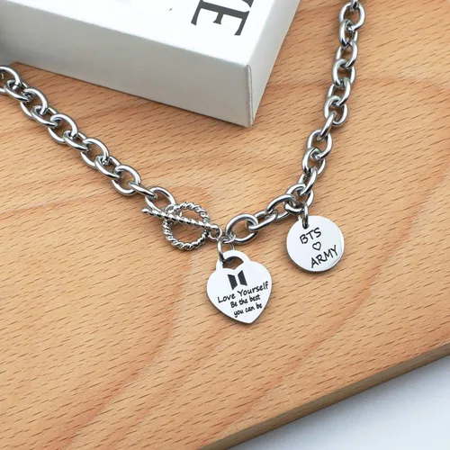 Miniatura 2 de G-Ahora Bangtan Boys Necklace for Girls Kpop Bangtan Boys Bangtan Necklace Bangtan Boys Army Jewelry Bangtan Boys to Love Yourself Army Necklace