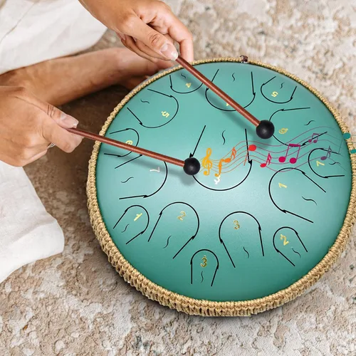 Miniatura 4 de Lidguni Mazo de tambor de lengua, palitos de campana de palitos Glockenspiel, mazo de xilófono de goma de percusión con mango de madera, 8.3